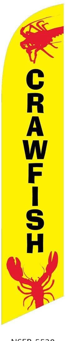 Crawfish Replacement Feather Banner Swooper Flag Crawfish Boil Party Decorations Large Sign Supplies Decorations Supplies Crab