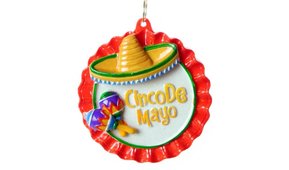 Christmas Navidad sombrero, maracas Tequila Worm Salt Holiday Ornament Cinco De Mayo Mexican Festival Mexico Box