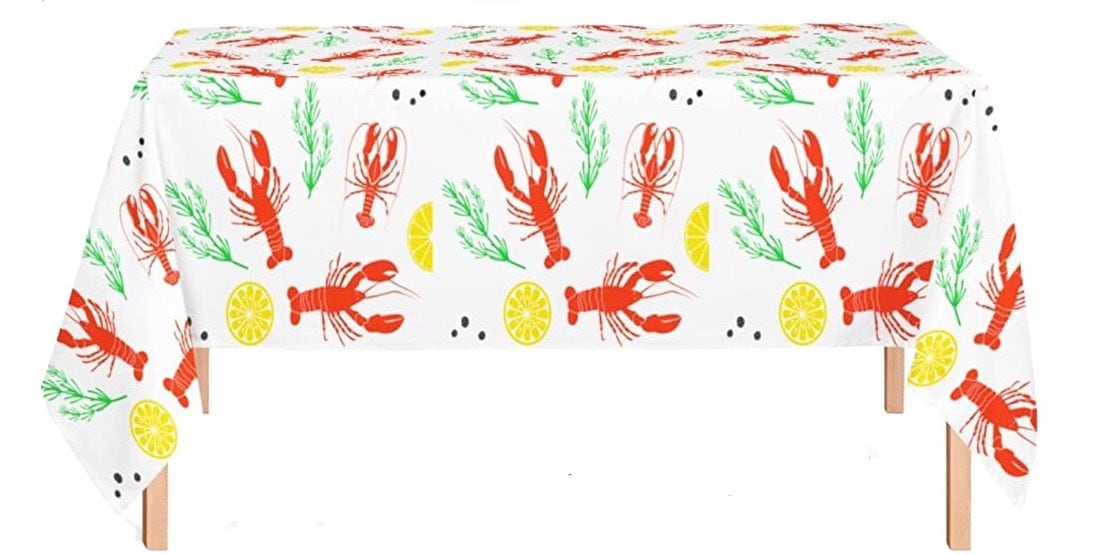 Crawfish Boil corn tablecloth Party Decorations Crawfish Boil Party Supplies Decorations Supplies Crab