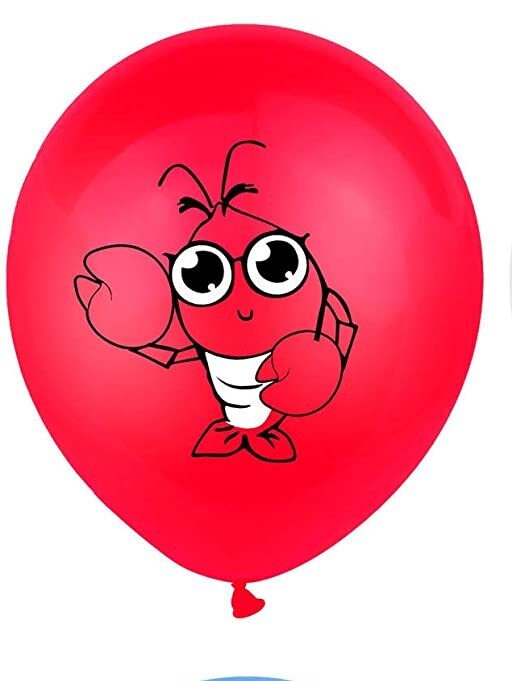 Crawfish Red Latex 12" Printed Balloons Lobster Seafood Boil Party New Orleans Cajun Birthday