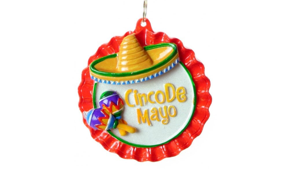 Christmas Navidad sombrero, maracas Tequila Worm Salt Holiday Ornament Cinco De Mayo Mexican Festival Mexico Box