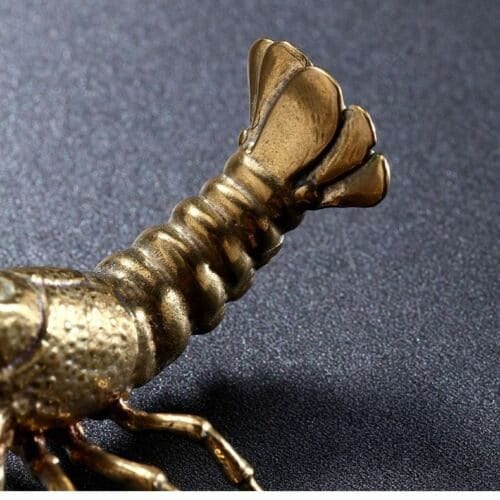Brass Crayfish boil Table Decoration Ornament knife holder: Realistic Lobster Mardi Gras Christmas Gift Holiday Cajun New Orleans Decor