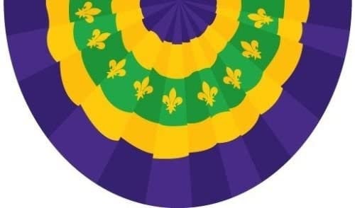 Mardi Gras Bunting Fleur De Lis 3 x 5 Ft New Orleans Polyester Flag Purple green gold Decorate Door Window Railing Ornamental