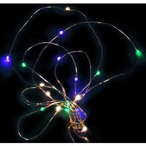 Mardi GRAS LED Lights: fairy Purple Green Gold  Ornament Home Collection Decor Fat Tuesday