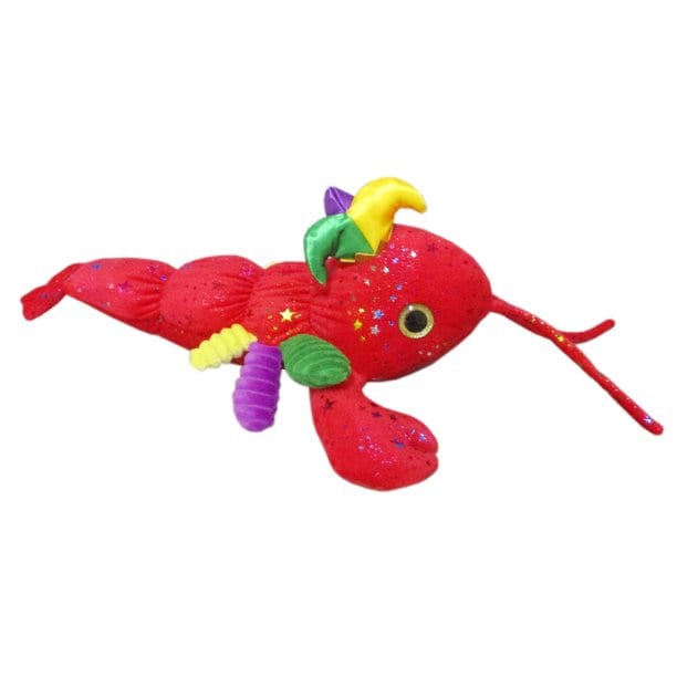 12 inch RED Jester CRAWFISH LOBSTER Plush Red Seafood Boil Party Decoration Stuffed animal toy Mardi Gras Jester