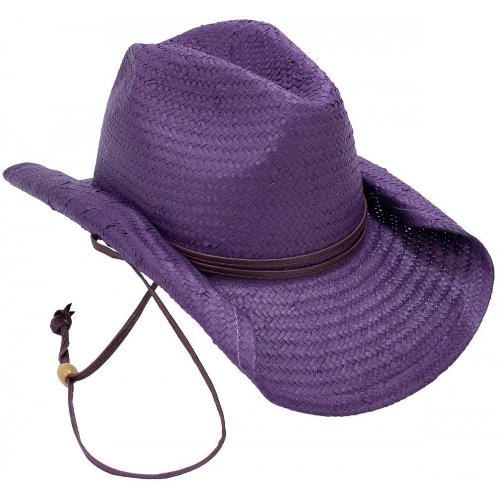 Rolled Brim Cowboy Hat LSU Purple Game Day Mardi Gras costume parade New Orleans Wear