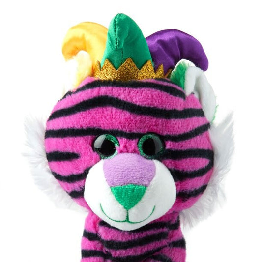 Plush Purple Tiger  Green Gold Red Mardi Gras Seafood Boil Party Decoration Stuffed animal toy Lsu