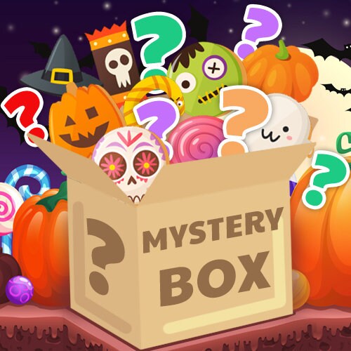 Halloween Mega Mystery Box ( 40 items! ) KIDS BOX Toys, Crafts, Plush, Pumpkin, Ghost