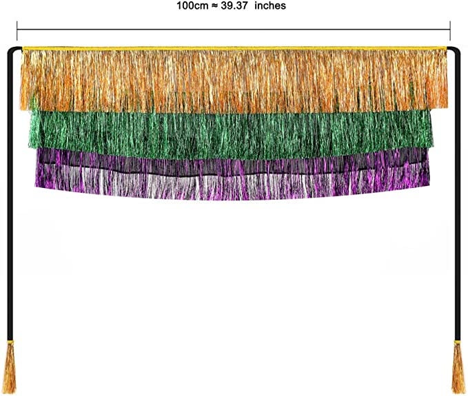 Mardi Gras Sequin Tinsel wrap skirt  purple green gold Splash Party/ Parade/ Ball