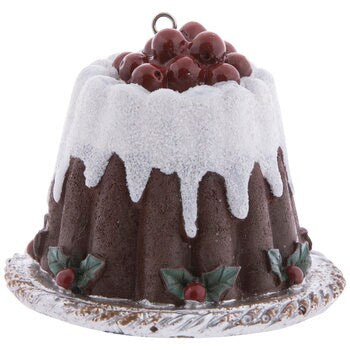 Bundt cake chocolate  Ornament Tastee Sprinkles food Christmas Holiday Pastry