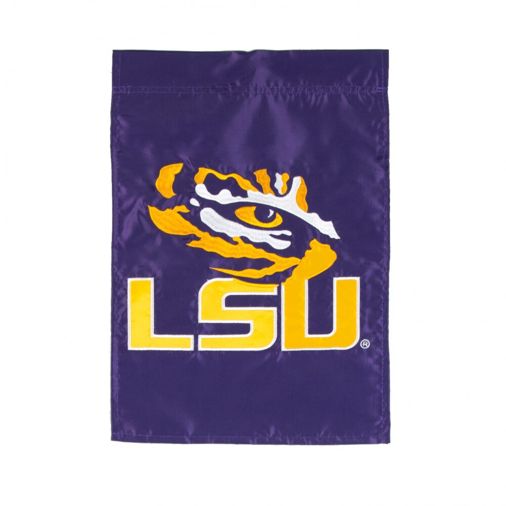 LSU louisiana State University  FLAG Love Fleur De Lis Large Mike Eye of the TigerGarden Home Decor Two sided Fan Tiger Baton Rouge