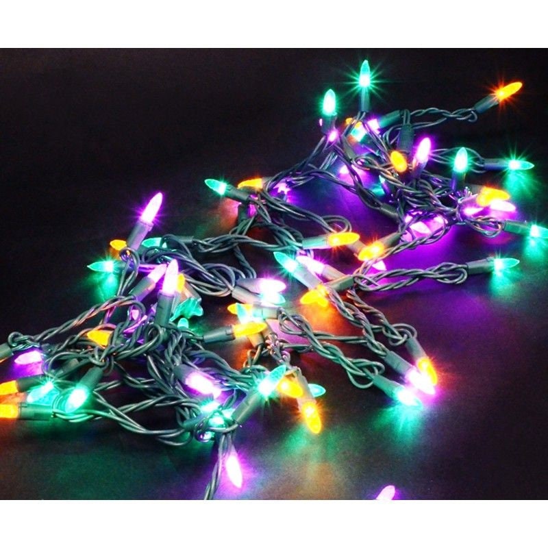 Mardi GRAS LED Lights:  Purple Green Gold! Ornament Home Collection Decor Fat Tuesday