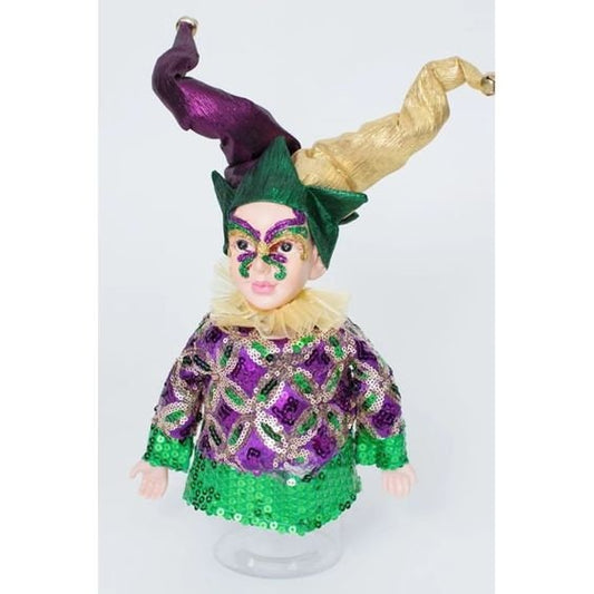 Mardi Gras Purple, Green, and Gold Jester Glitter Centerpiece Decoration Table Decor New Orleans