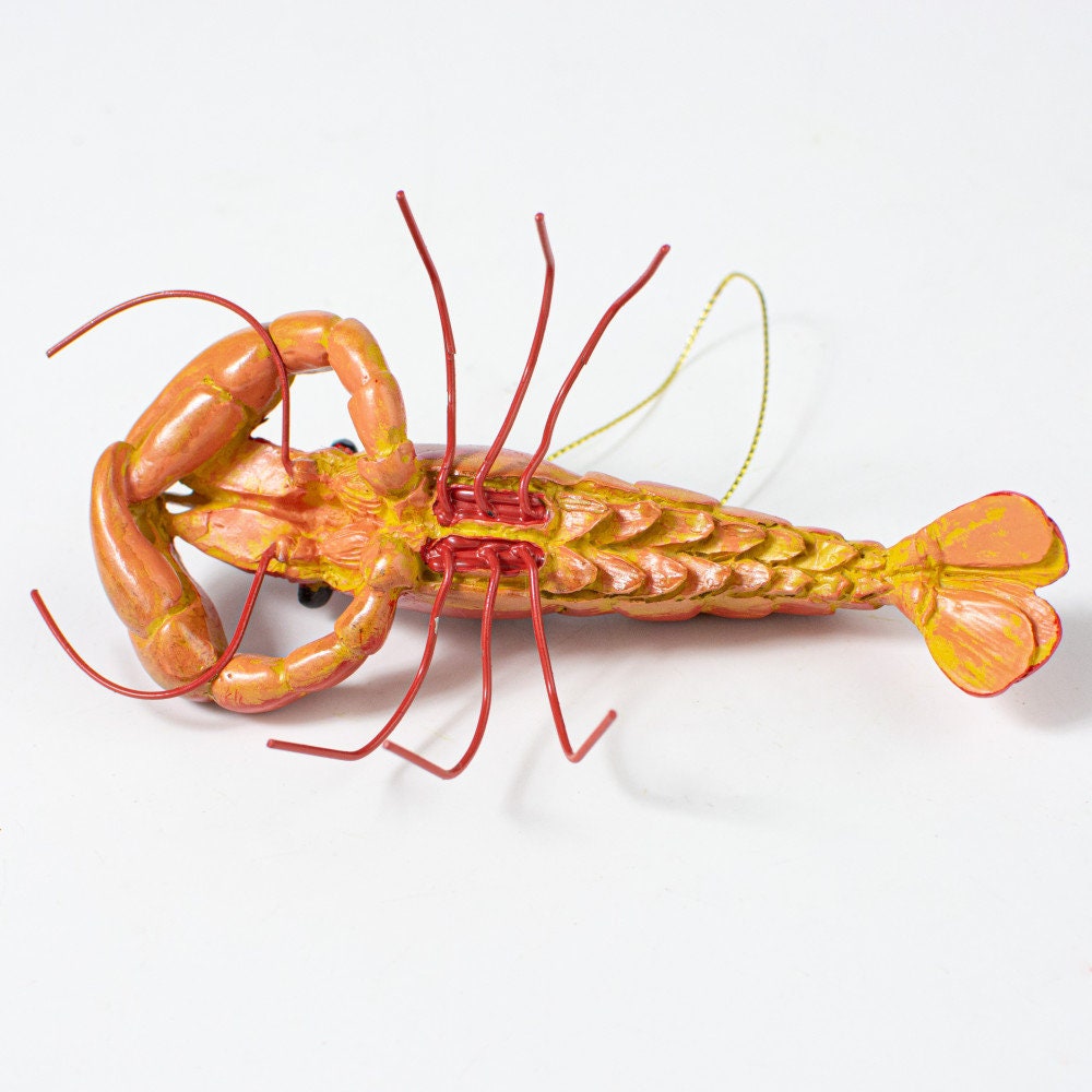 5.5" Crawfish Ornament: Realistic Red Crawfish Lobster Mardi Gras Christmas Tree Holiday Ornament Cajun Creole New Orleans Decor