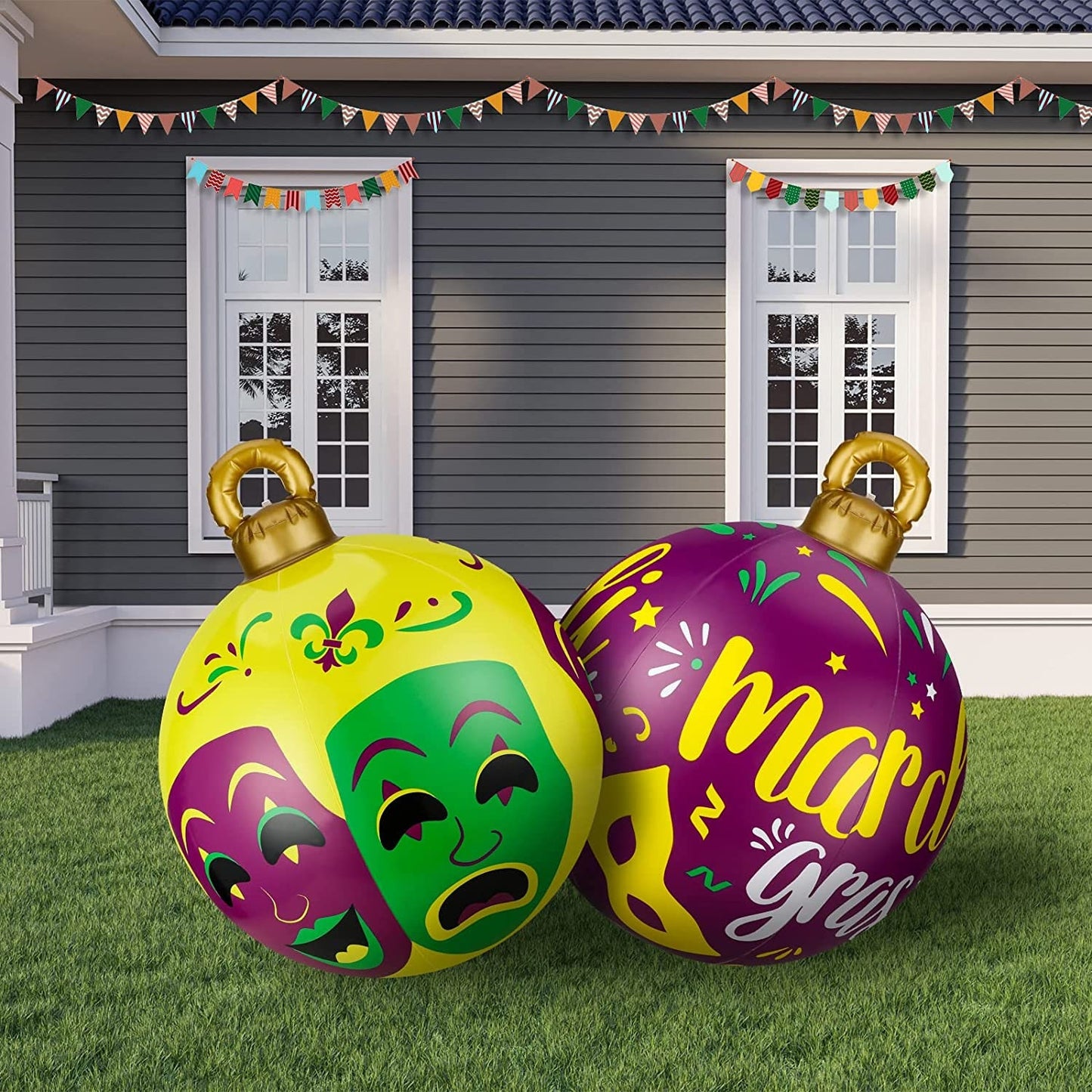 Ornament Outdoor/indoor Comedy Tragedy Inflatable Carnival Decorated Ball inflatable Decoration Blow Up Yard Garden Lawn Party