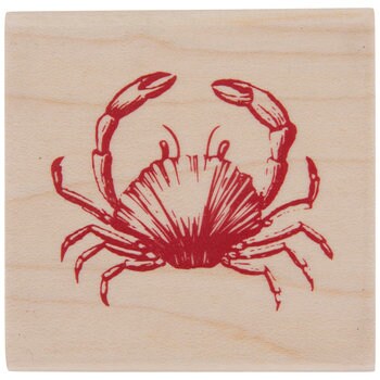 RED Wooden Crab Stamp CRAWfish LOBSTER  Seafood Boil Party Decoration Paper Decor