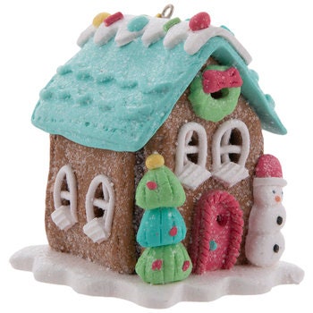 Candy Cane and Pastry Green Gingerbread House Christmas Tree