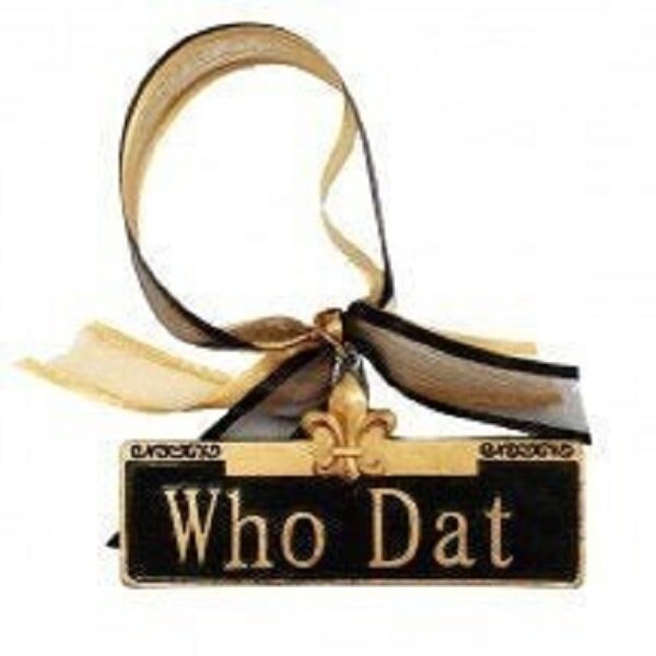 New Orleans  Saints Christmas Ornaments  WHO DAT? Fan Mardi Gras louisiana Tree