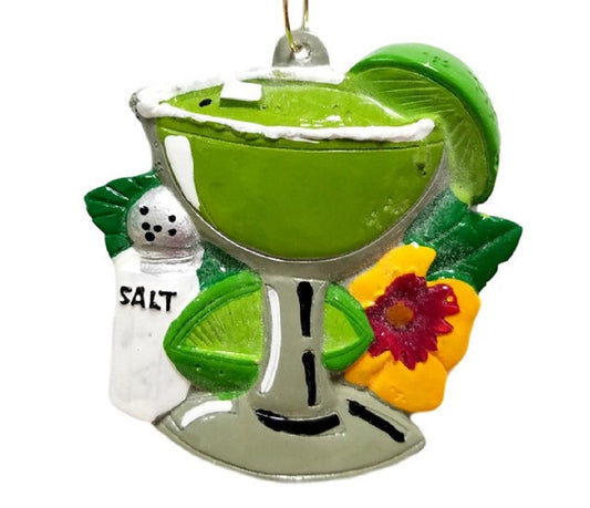 Lime Margarita Buffet Salt Hand Painted New Orleans Christmas Jimmy Buffett Margaritaville  Louisiana Mardi Gras Ornament