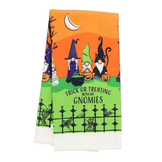 Decorative Guest Halloween Gnome Black cat Towel Bathroom Restroom