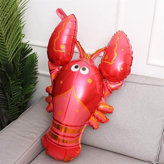 Crawfish Red JUMBO FOIL  3.5 Ft by 2.5 Ft  Balloons Lobster Seafood Boil Party New Orleans Cajun Birthday