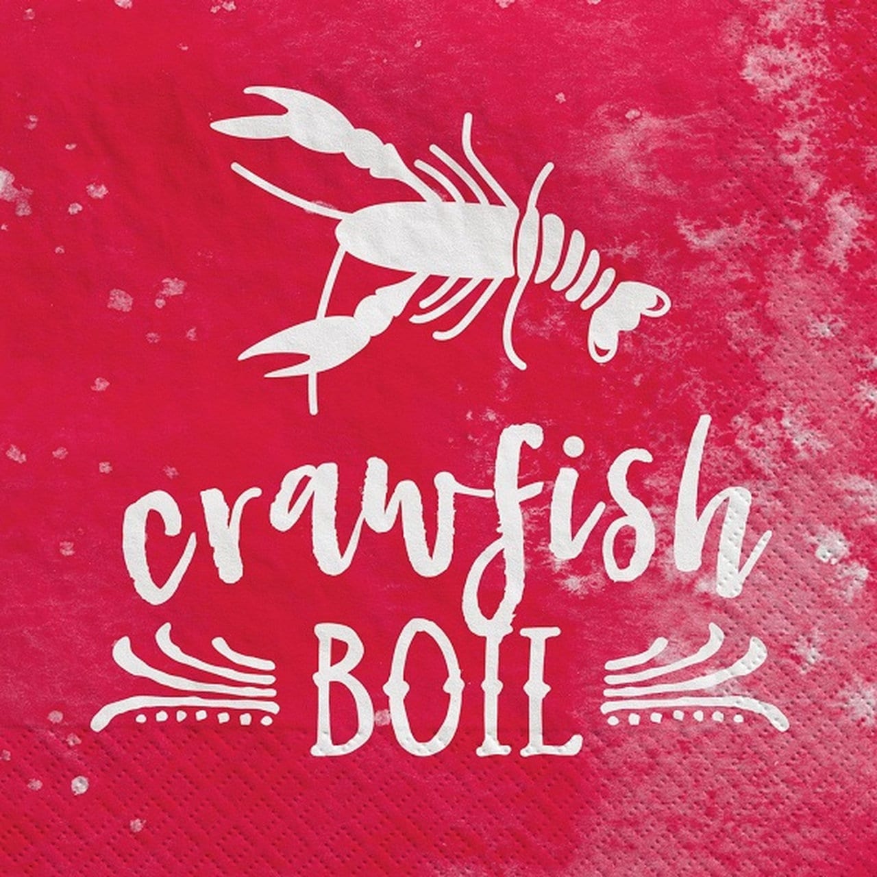 Crawfish Red Beer Beverage Napkins 20 – 6.5in x 6.5in Seafood Boil Party Red Lobster crab Creole Cajun Cocktail Mardi Gras