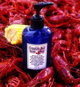 Crawfish Boil Hand Soap removes odor seafood crab lobster party premium liquid hand soap finely grated pumice and peppermint oil cajun creole