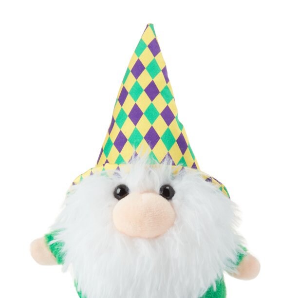 Mardi Gras Harlequin Plush Gnome Purple Green Gold Mardi Gras Seafood Boil Party Decoration Stuffed animal toy