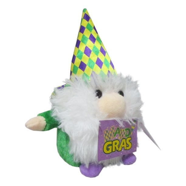 Mardi Gras Harlequin Plush Gnome Purple Green Gold Mardi Gras Seafood Boil Party Decoration Stuffed animal toy