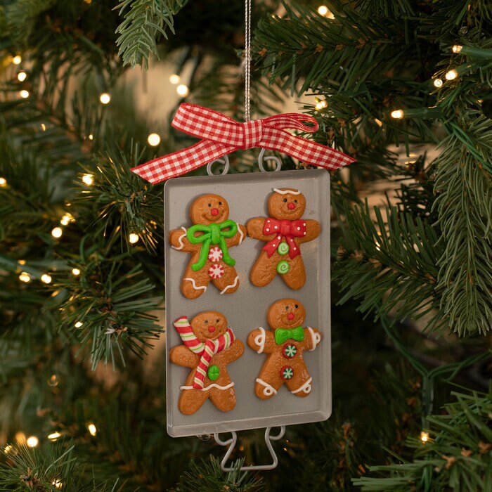 Gingerbread Man Cookie Sheet Christmas Holiday Ornament Frosted