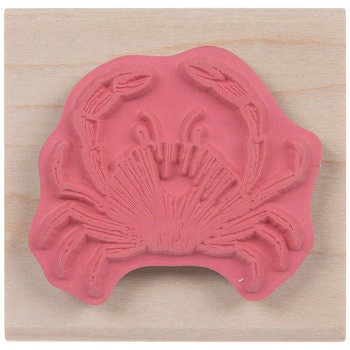 RED Wooden Crab Stamp CRAWfish LOBSTER  Seafood Boil Party Decoration Paper Decor