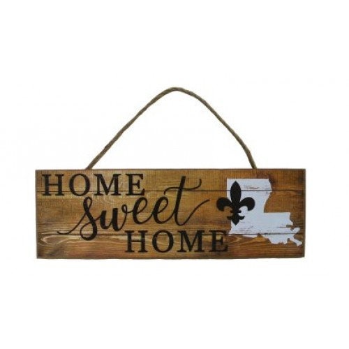 New Orleans Louisiana Fleu De Lis HOME SWEET HOME Sign