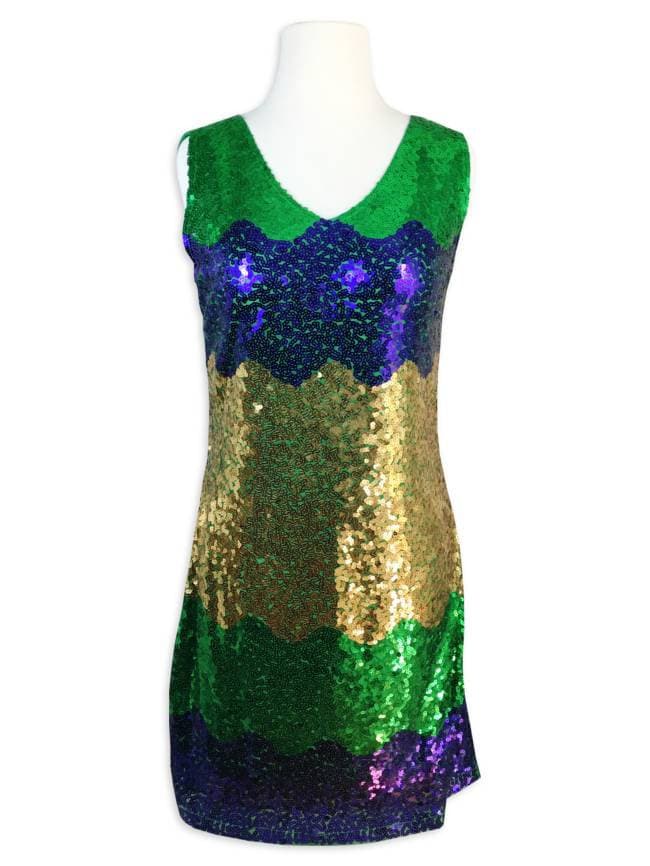 Mardi Gras Sequins Party Dress Sequin on both sides! Sexy Splash Party/ Parade/ Ball Dress (Medium) Sexy Masquerade Costume