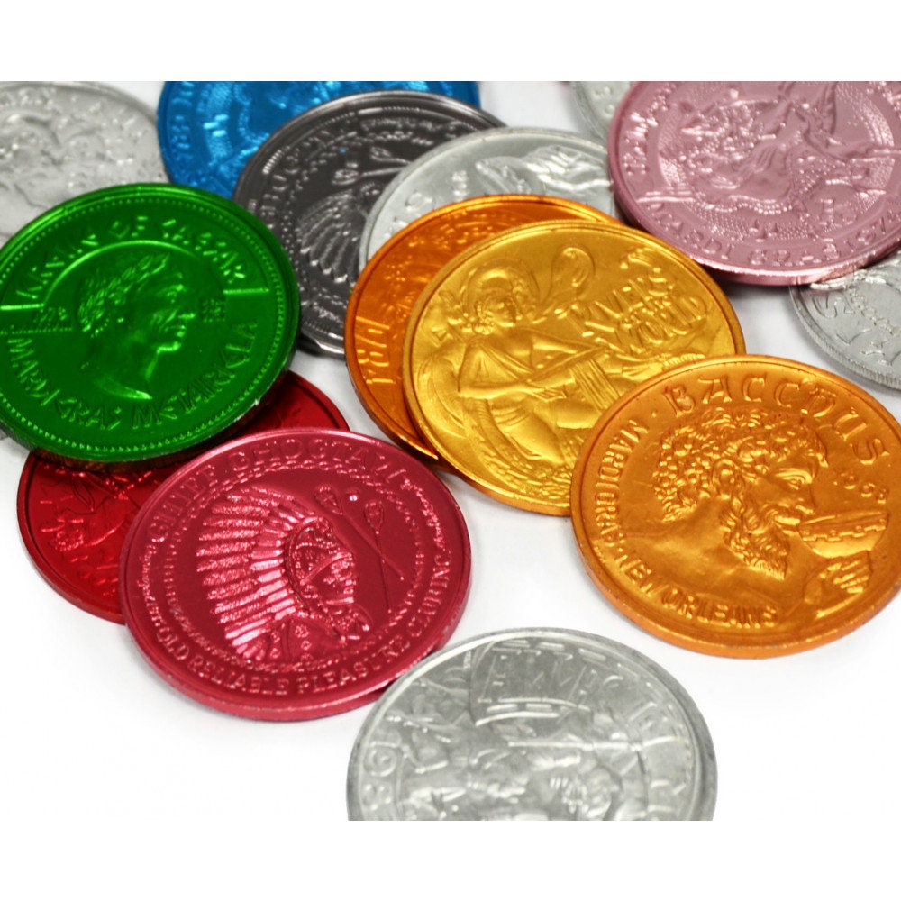 Authentic Mardi Gras  Aluminum Doubloons: Assorted  BACCHUS and more New Orleans PARADE