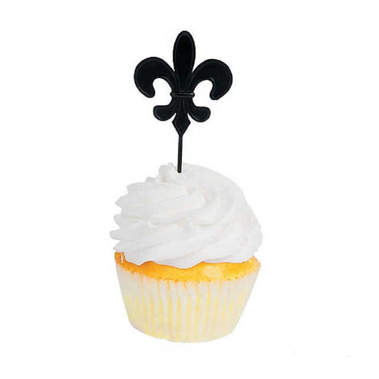 Fleur De Lis Picks Mardi Gras Set of 25 Dessert Food  Party