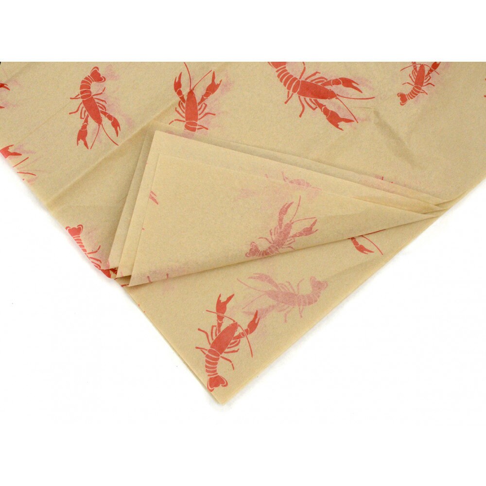 Crawfish Print Kraft Tissue Newspaper gift wrap table seafood crab boil party cajun creole