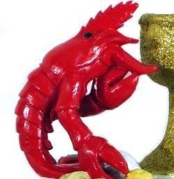 red Crawfish/Lobster/Seafood candle holder Seafood party boil Cajun Gift Creole New Orleans Mardi gras