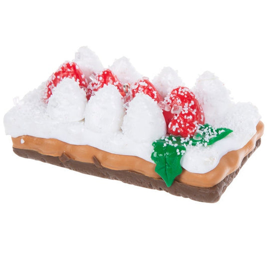 Strawberry Cream Cake Shortcake  Ornament Pie  Bun Torte Christmas Ornament Xmas Tree Hanger Decoration sugar coated strawberries