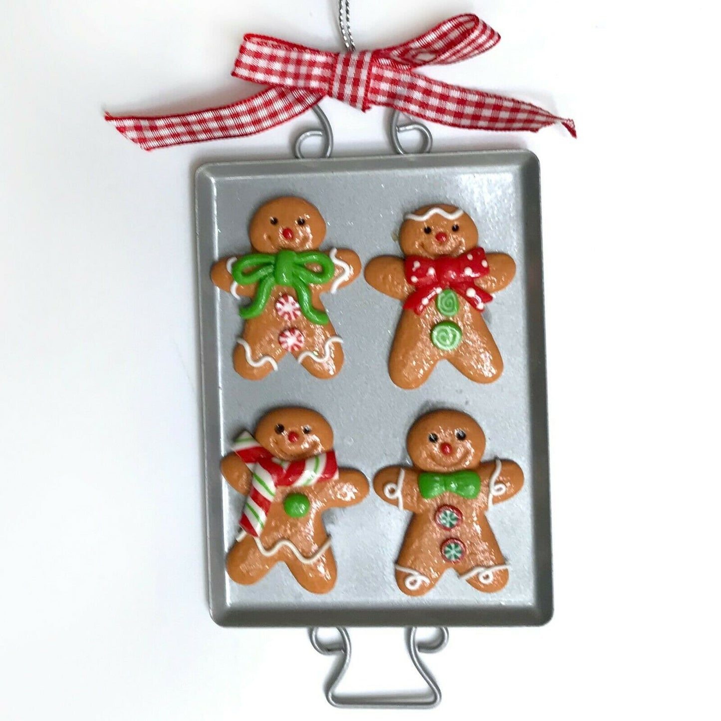 Gingerbread Man Cookie Sheet Christmas Holiday Ornament Frosted