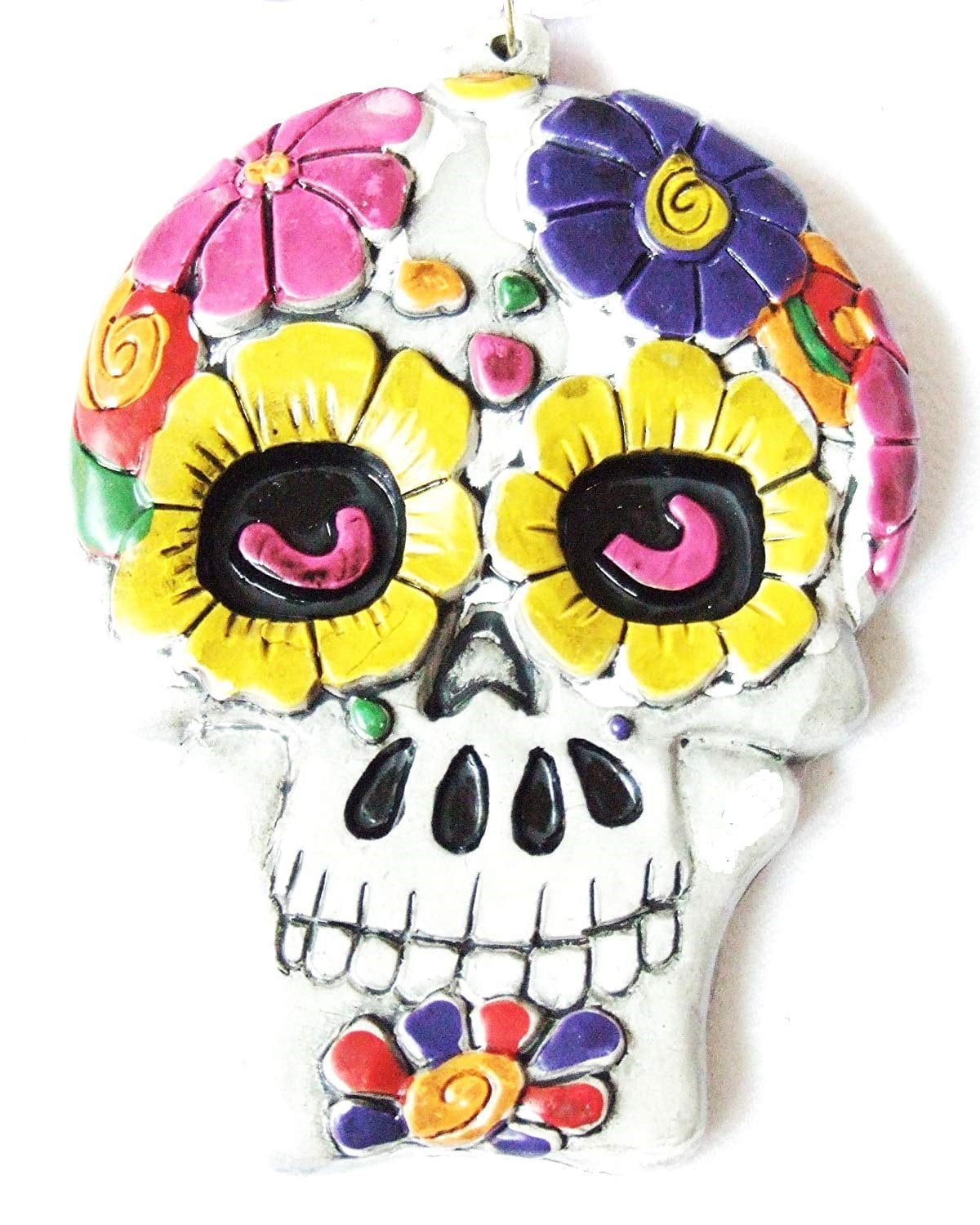 Skeleton Holiday Ornament  Mardi GRAS Bead Day of The Dead Sugar Skull Halloween Tree Christmas New Orleans Voodoo