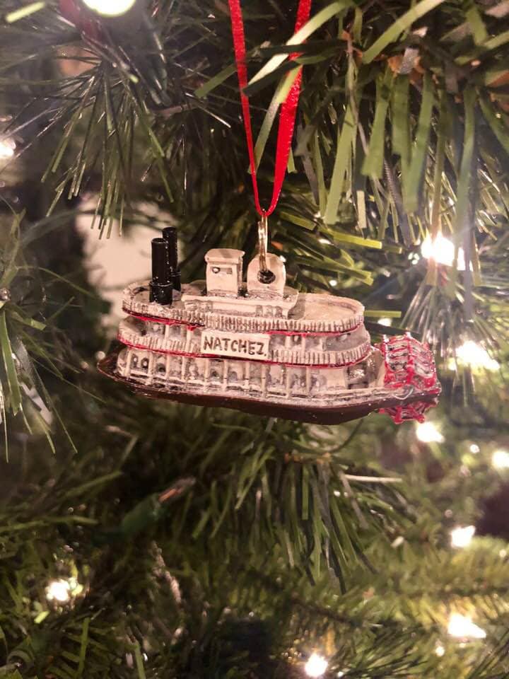 Landmark New Orleans Natchez Steamboat Mardi Gras Christmas Holiday Ornament Party Cajun Louisiana