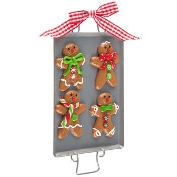 Gingerbread Man Cookie Sheet Christmas Holiday Ornament Frosted