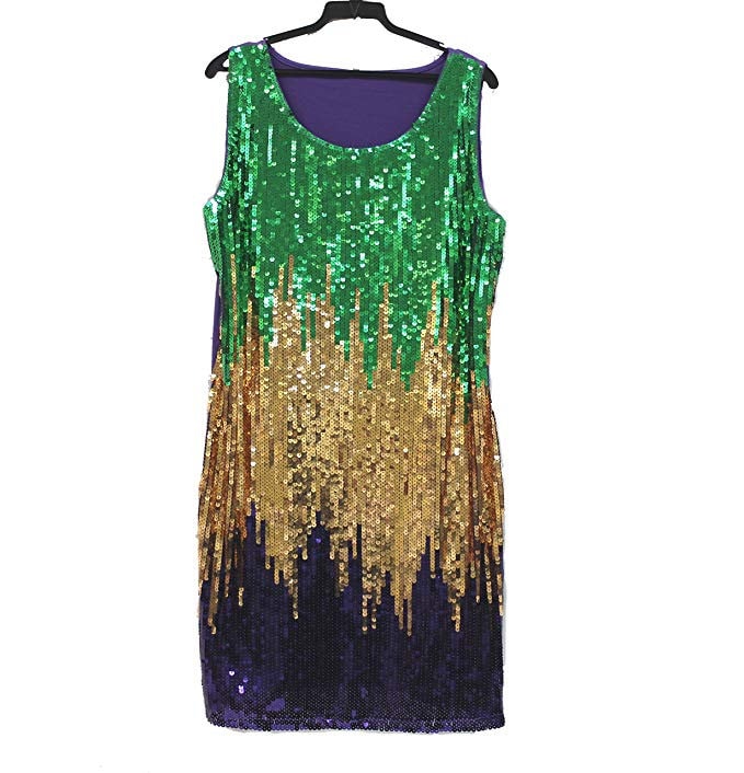 Mardi Gras Sequin Splash Party/ Parade/ Ball Dress MEDIUM