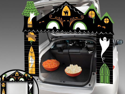 Haunted House Trunk or Treat Décor Decorating Kit Halloween Fall Party Supply Car or Truck Mardi Gras