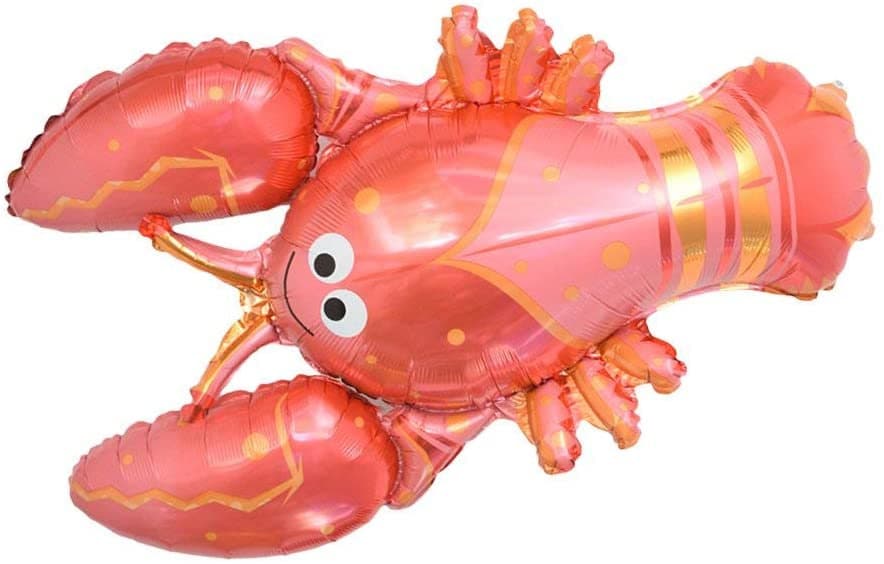 Crawfish Red JUMBO FOIL (SET of 3!) 3.5 Ft by 2.5 Ft  Balloons Lobster Seafood Boil Party New Orleans Cajun Birthday