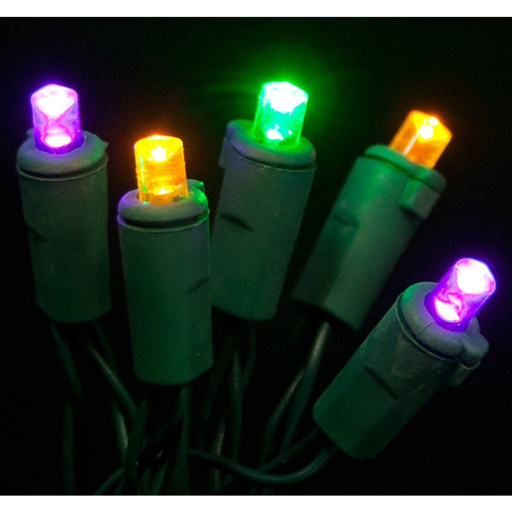 Mardi GRAS LED Lights:  10 LIGHTS! Purple Green Gold  Ornament Home Collection Decor Fat Tuesday