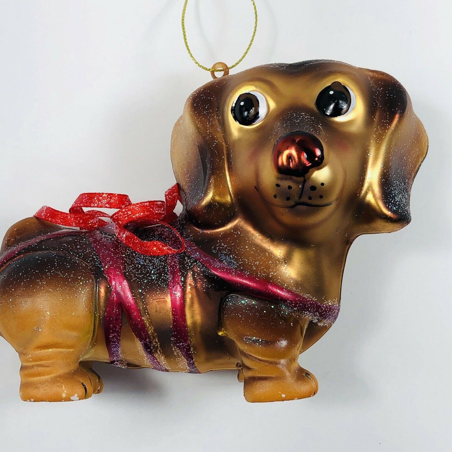 Sweet Happy Face Dachshund Christmas Ornament  in Christmas Dog Lovers puppies Unique Gifts Ornaments,