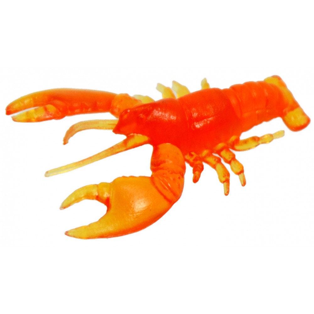 A pack of 12 Small Rubber Red Crawfish LOBSTER Crayfish for Boil Seafood Crab Party