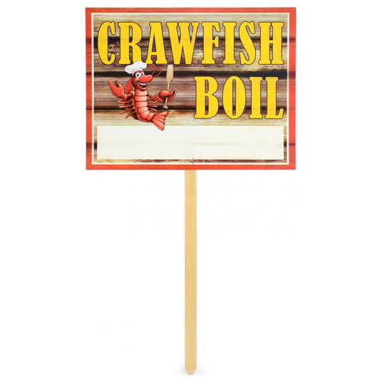 Crawfish Boil Yard Sign Red  Seafood  Crab  Door Hanger Decor Decoration Party