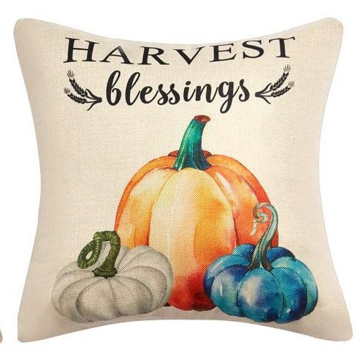 Harvest Blessing  Pillow cover Home Decorations Decorative Autumn Fall decor Thanksgiving Autumn Farmhouse  New Orleans Texas Louisiana